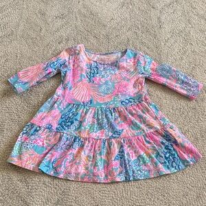 Lilly Pulitzer Pink and Blue Floral Girls Dress